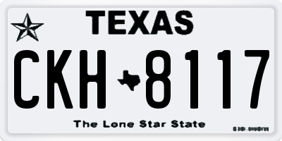 TX license plate CKH8117