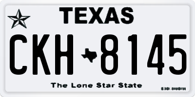 TX license plate CKH8145