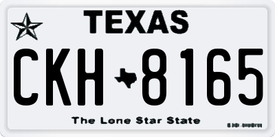 TX license plate CKH8165