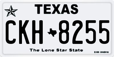 TX license plate CKH8255