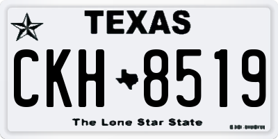 TX license plate CKH8519