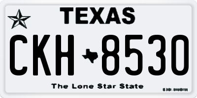 TX license plate CKH8530