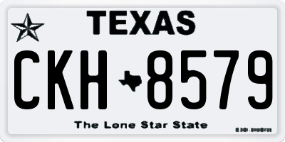 TX license plate CKH8579