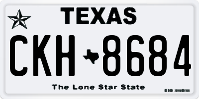 TX license plate CKH8684