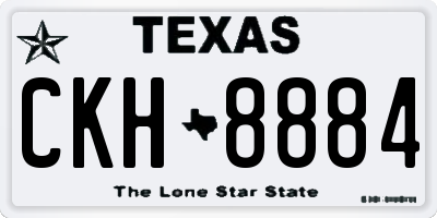 TX license plate CKH8884