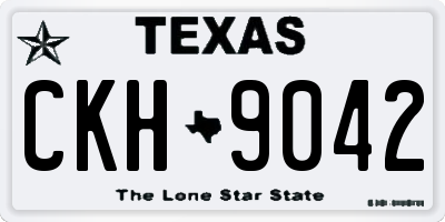 TX license plate CKH9042