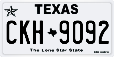 TX license plate CKH9092