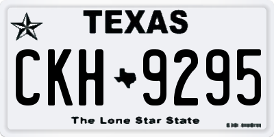 TX license plate CKH9295
