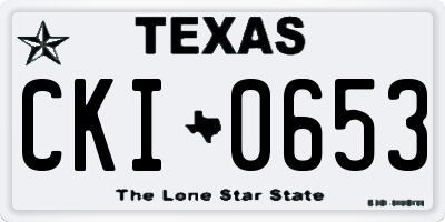 TX license plate CKI0653