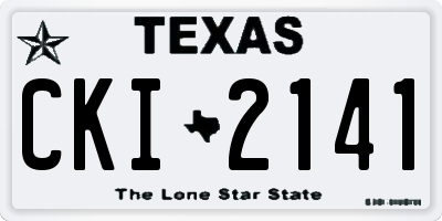 TX license plate CKI2141