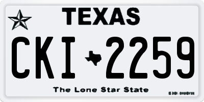 TX license plate CKI2259
