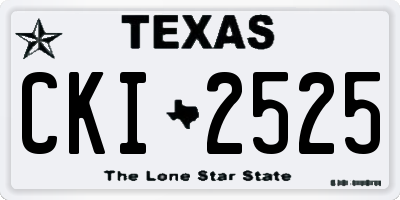 TX license plate CKI2525