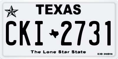 TX license plate CKI2731