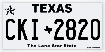 TX license plate CKI2820
