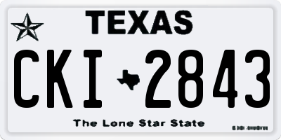 TX license plate CKI2843