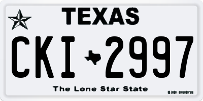 TX license plate CKI2997