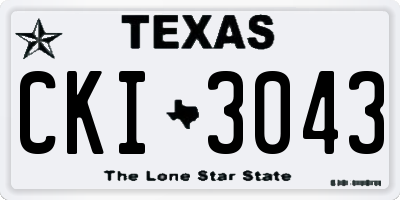TX license plate CKI3043