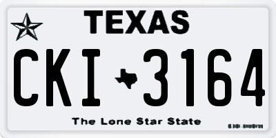 TX license plate CKI3164
