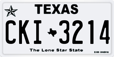 TX license plate CKI3214