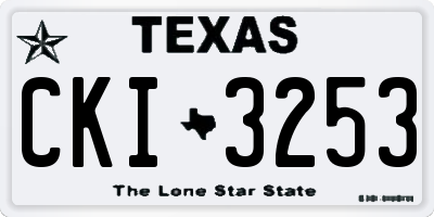 TX license plate CKI3253