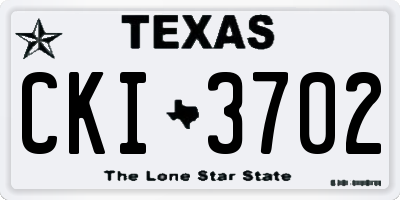 TX license plate CKI3702