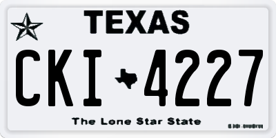 TX license plate CKI4227