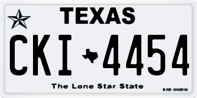TX license plate CKI4454