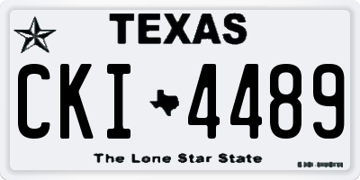 TX license plate CKI4489