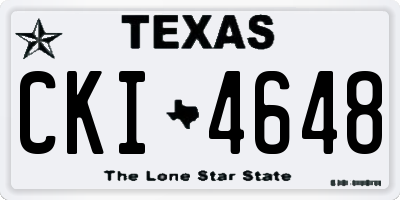 TX license plate CKI4648