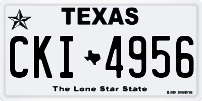 TX license plate CKI4956