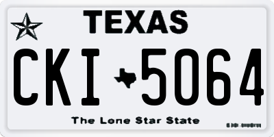 TX license plate CKI5064