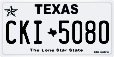 TX license plate CKI5080