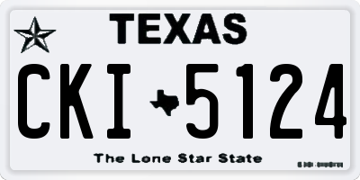 TX license plate CKI5124