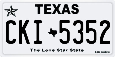 TX license plate CKI5352
