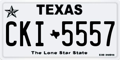 TX license plate CKI5557
