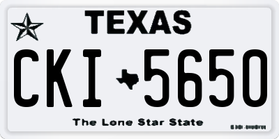 TX license plate CKI5650