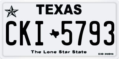TX license plate CKI5793