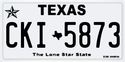 TX license plate CKI5873