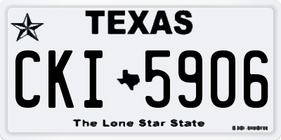 TX license plate CKI5906