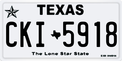 TX license plate CKI5918