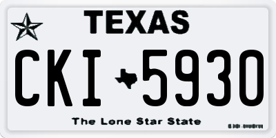 TX license plate CKI5930