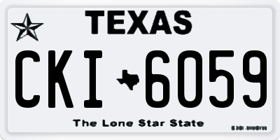 TX license plate CKI6059