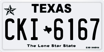 TX license plate CKI6167