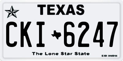 TX license plate CKI6247