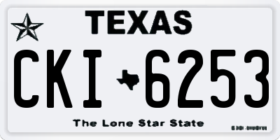 TX license plate CKI6253