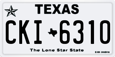 TX license plate CKI6310