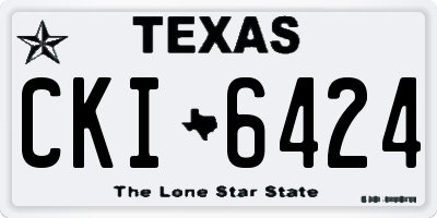 TX license plate CKI6424