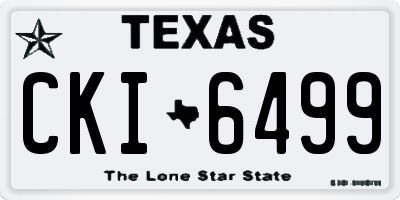 TX license plate CKI6499
