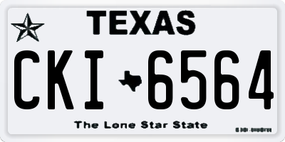TX license plate CKI6564