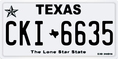 TX license plate CKI6635